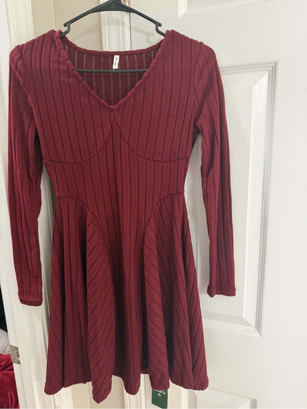 NWT Halara Ribbed V-Neck Flare Mini dress XS